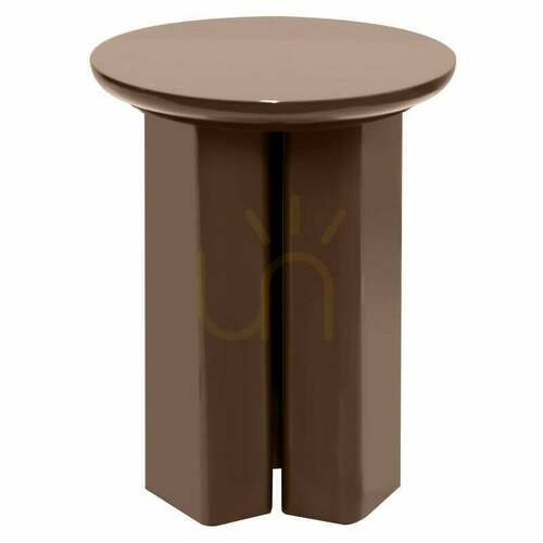 Sprawdź Stolik pomocniczy RIEB 40 cm, jasnobrązowy, w kolorze mokka, z połyskiem Nova Nook