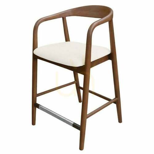Sprawdź UDVIKA STOOL 2.0 – drewniany stołek o zaokrąglonych kształtach, orzech/kremowy Nova Nook