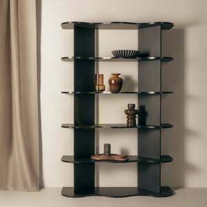 Wysoka półka RHIO, czarna, falista Nova Nook small 1
