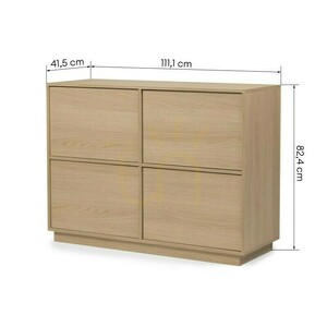 Czterodrzwiowa komoda WASABI, dąb Lindberg Nova Nook 2 Czterodrzwiowa komoda WASABI, dąb Lindberg Nova Nook small 2