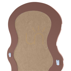Dekoracyjne lustro wiszące w drewnianej ramie SELLEG 177 x 75 cm, falisty, organiczny kształt, kolor mocha mousse Nova Nook 6 Dekoracyjne lustro wiszące w drewnianej ramie SELLEG 177 x 75 cm, falisty, organiczny kształt, kolor mocha mousse Nova Nook small 6