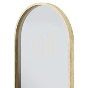 Lustro wiszące w drewnianej ramie SIMPLE 45 x 90 cm, owalne, w kolorze naturalnym Nova Nook small 3