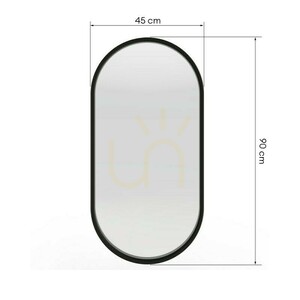 Lustro wiszące w drewnianej ramie SIMPLE 45 x 90 cm, owalne, czarne Nova Nook small 2