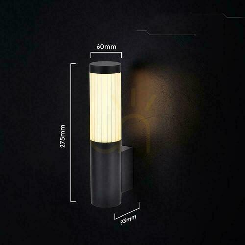Sprawdź Oprawa ścienna elewacyjna V-TAC LED 8W IP44 czarna VT-10179 3000K 900lm