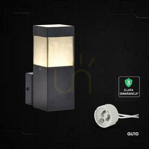 Sprawdź Oprawa ścienna elewacyjna V-TAC LED GU10 czarna IP44 VT-10186 3 lata gwarancji