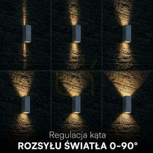 Kinkiet zewnętrzny góra-dół V-TAC VT-120112-W 10W LED 1250lm CCT 3w1 IP65 biały small 2