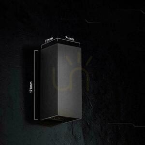 Oprawa ścienna V-TAC 10W LED COB czarna IP65 CCT zmiana barwy VT-120112-B 2700K-3200K-4000K 1250lm small 3