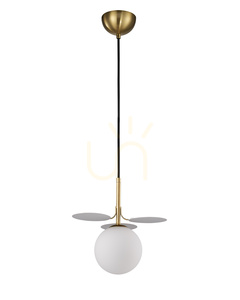 Lampa wisząca CHIC biało złota 105 cm - nowoczesna lampa do salonu 4 Lampa wisząca CHIC biało złota 105 cm - nowoczesna lampa do salonu small 4