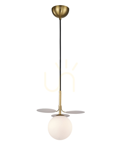 Sprawdź Lampa wisząca CHIC biało złota 105 cm - nowoczesna lampa do salonu