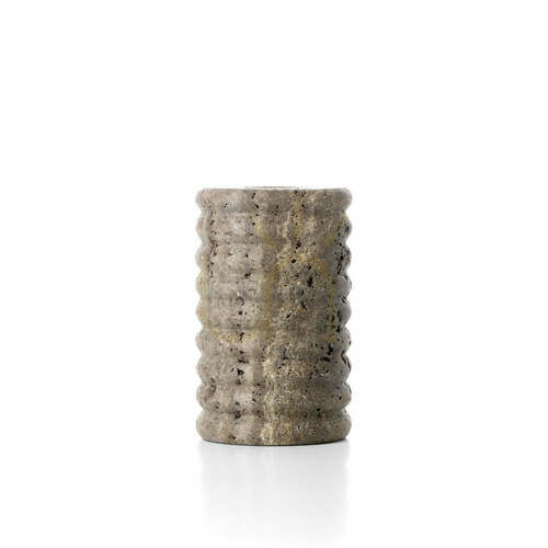 Sprawdź Świecznik BAZAR BIZAR Travertine Ripple szary M