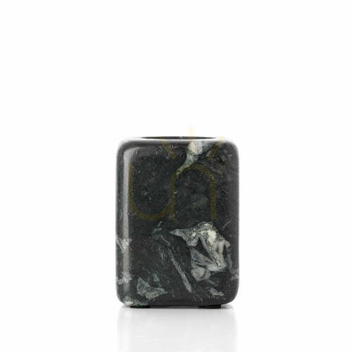 Sprawdź Uchwyt na szczoteczki BAZAR BIZAR z marmuru Marine Black 10x10x10 cm