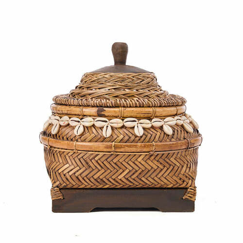 Sprawdź Koszyk wiklinowy BAZAR BIZAR Baskets naturalny brąz 25x25x25 cm