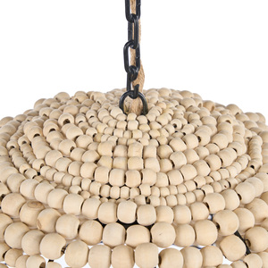 Lampa wisząca BAZAR BIZAR The Wooden Bead Dome naturalna 48 cm small 2