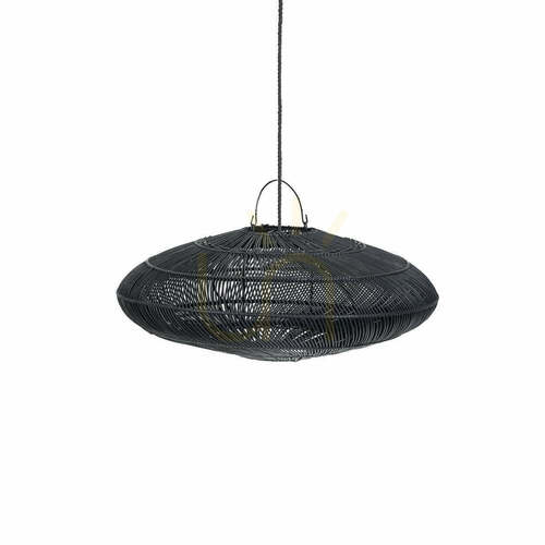 Sprawdź Lampa wisząca BAZAR BIZAR Macaron czarna M metal rattan Pendant Lamps