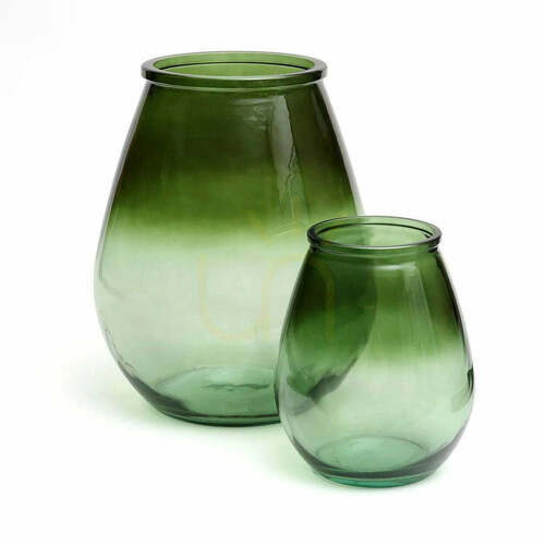 Sprawdź Wazon szklany zielony BAZAR BIZAR Qiezi Glass Collection M