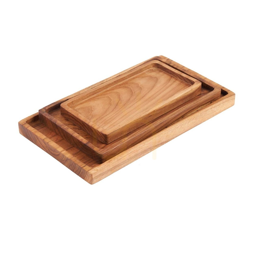 Wyświetl Taca drewniana BAZAR BIZAR Gormandize Natural S Teak Root Collection Taca drewniana BAZAR BIZAR Gormandize Natural S Teak Root Collection