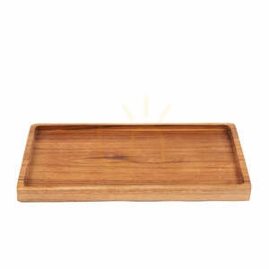 Taca drewniana BAZAR BIZAR Teak Root Collection naturalna 30 cm L small 0
