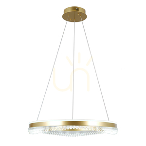 Złota lampa wisząca LED Italux Morte 60 cm, zmienna barwa światła small 3