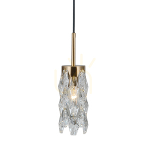 Lampa wisząca Italux Zorta 3 × E14 czarno-złota ze szkłem small 4