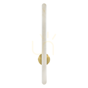 Kinkiet LED 19 W, 3000 K, triak, alabaster – mosiądz ZAMBELIS small 1