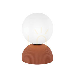 Lampa stołowa 1xg9 LED MAX 9 W, gliniana, w kolorze terakoty – czarna, ZAMBELIS small 1