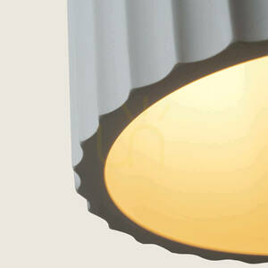 Lampa wisząca 1xE27 LED MAX 11 W, biała – gliniana – metalowa ZAMBELIS small 2