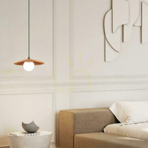 Lampa wisząca 1xG9 LED MAX 9 W, glina terakotowa – czarna – metal – szkło opalowe ZAMBELIS small 0