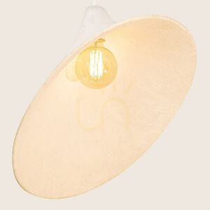 Lampa wisząca 1xE27, maks. 15 W, kolor „Mulberry Silk” – metalowy biały, ZAMBELIS small 1