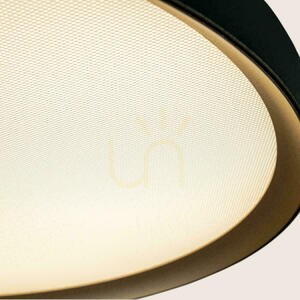 Lampa sufitowa LED 20 W, 2700 K–3000 K–4000 K, aluminium – mikropryzmatyczny akryl, czarny matowy – złota, ZAMBELIS small 1