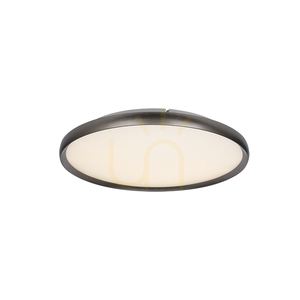 Lampa sufitowa LED 20 W, 2700 K–3000 K–4000 K, aluminiowa – mikropryzmatyczny akryl w kolorze szczotkowanej szarości, ZAMBELIS small 0