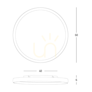 Lampa sufitowa LED 42 W, 2700 K–3000 K–4000 K, aluminium – mikropryzmatyczny akryl w kolorze szczotkowanej szarości, ZAMBELIS small 1