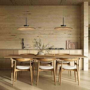 Lampa wisząca LED 31 W, 2700 K–3000 K, triak, czarna matowa – szkło w kolorze tawny, ZAMBELIS small 0