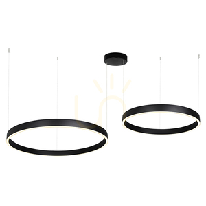 Lampa wisząca LED up-down 118 W, 3000 K, czarne aluminium – akryl ZAMBELIS small 0