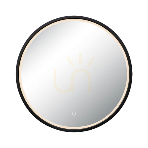 Sprawdź Lustro z oświetleniem LED 15 W, 3000 K–4000 K, okrągłe, z dotykowym przełącznikiem do regulacji jasności, czarne matowe, IP44, ZAMBELIS
