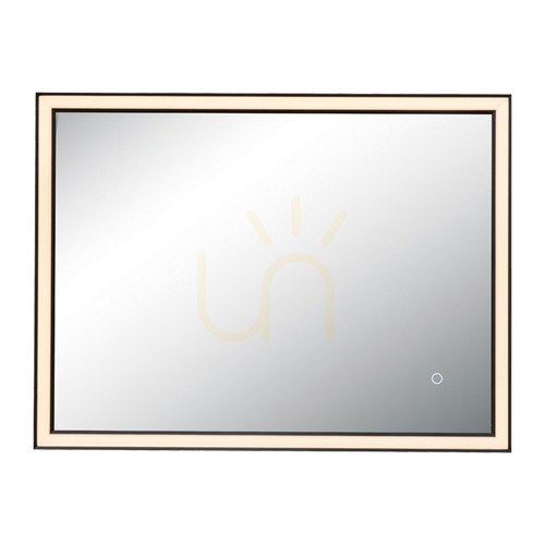 Sprawdź Lustro z oświetleniem LED 23 W, 3000 K–4000 K, prostokątne, z dotykowym przełącznikiem do regulacji jasności, czarne matowe, IP44, ZAMBELIS