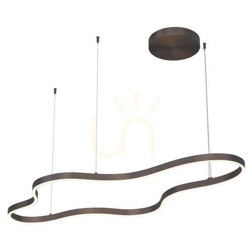 Sprawdź Lampa wisząca LED 95 W, 3000 K, z triakiem, wykończenie „brushed coffee”, ZAMBELIS