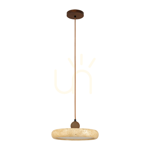 Sprawdź Lampa wisząca ZAMBELIS 25419 LED 22W 3000K naturalny kamień – brązowe drewno