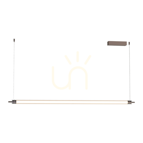 Sprawdź Lampa wisząca LED typu Line Light, 33 W, 3000 K, z triakiem, wykończenie „brushed coffee”, ZAMBELIS