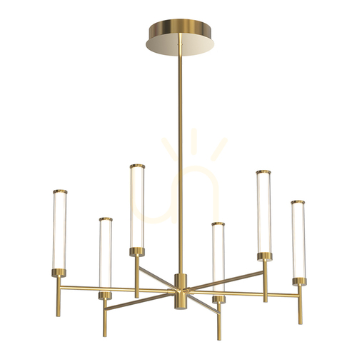 Sprawdź Lampa wisząca LED 46 W, 3000 K, z triakiem, w kolorze szczotkowanego złota, marki ZAMBELIS