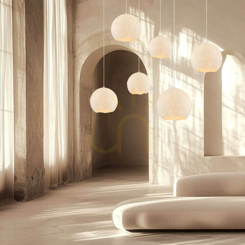 Sprawdź Lampa wisząca 1xE27, maks. 15 W, metal – masa papierowa – plastikowa kula, biała, ZAMBELIS