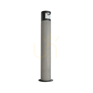 Zewnętrzna lampa słupkowa LED 10 W, 3000 K, naturalny beton – czarny metal – dyfuzor z PC, IP65, ZAMBELIS small 1