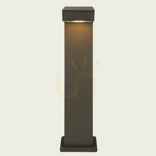 Sprawdź Zewnętrzna lampa LED typu słupek, 12 W, 3000 K, kolor grafitowy, asymetryczny kąt rozsyłu światła, stopień ochrony IP65, ZAMBELIS