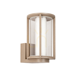 Zewnętrzna lampa ścienna LED 13 W, 3000 K, beżowo-brązowa (taupe), aluminium, IP54, ZAMBELIS small 1