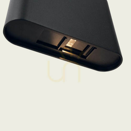 Sprawdź Zewnętrzna lampa ścienna LED typu „up-down”, 6 W, 3000 K–4000 K, kolor piaskowo-czarny, aluminium, IP65, ZAMBELIS