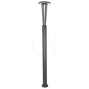 Lampa zewnętrzna LED na słupie, 15,5 W, 3000 K, grafitowe aluminium, IP65, ZAMBELIS small 1