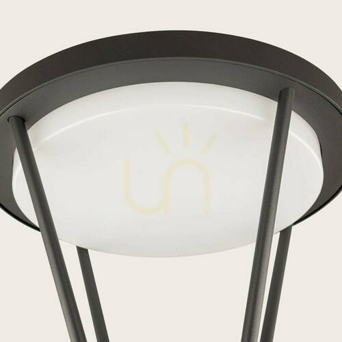 Sprawdź Zewnętrzna lampa słupkowa LED z zasilaniem słonecznym, 5 W, 3000 K, grafitowo-aluminiowa, IP54, ZAMBELIS