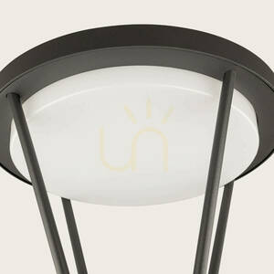 Zewnętrzna lampa słupkowa LED z zasilaniem słonecznym, 5 W, 3000 K, grafitowo-aluminiowa, IP54, ZAMBELIS small 4