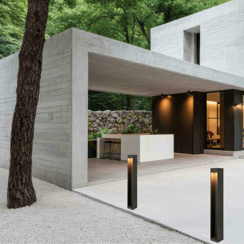 Sprawdź Zewnętrzna lampa LED typu słupek, 12 W, 2200 K–4000 K, grafitowe aluminium, IP65, ZAMBELIS