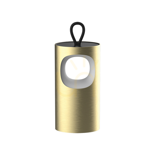 Sprawdź Przenośna lampa stołowa do użytku na zewnątrz, LED 2 W, 2700 K, regulacja jasności dotykowa, matowe złoto, IP44, ZAMBELIS
