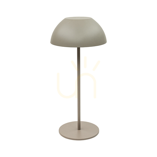 Sprawdź Przenośna lampa stołowa do użytku na zewnątrz, LED 2 W, 2700 K, regulacja jasności dotykowa, kolor piaskowo-mleczny TEA, IP44, ZAMBELIS